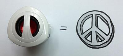 Peace Symbol at On-Music Loudspeakers